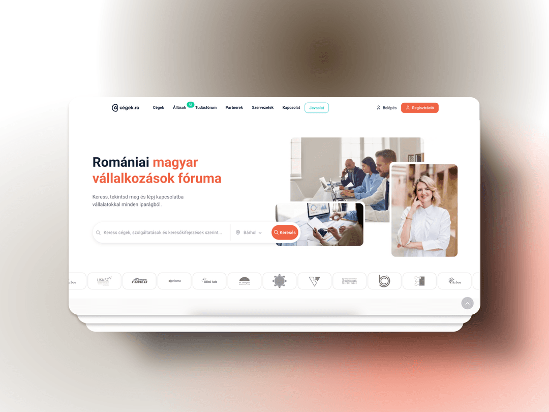 Cégek.ro - Suchplattform für Dienstleistungsanbietern