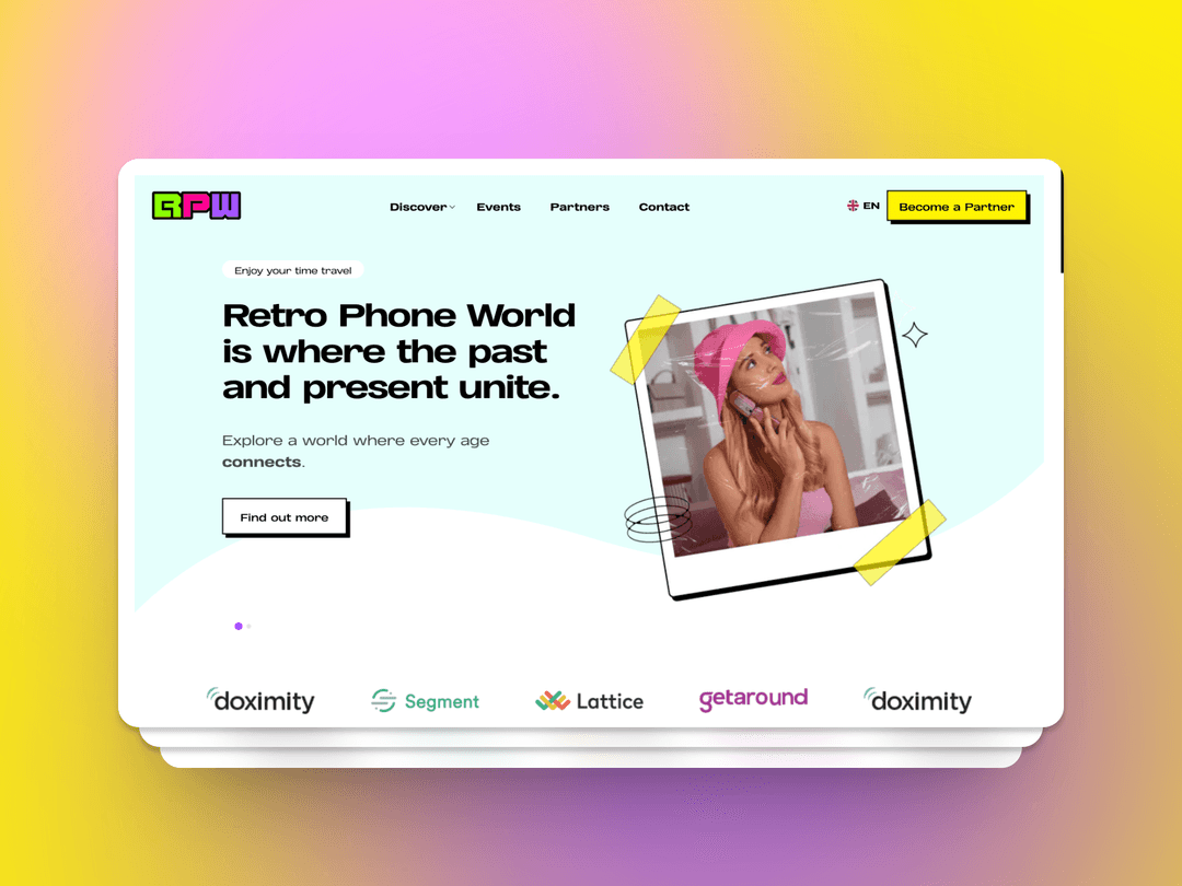 Retro Phone World - Komplette digitale Identität mit Webseite in NextJs